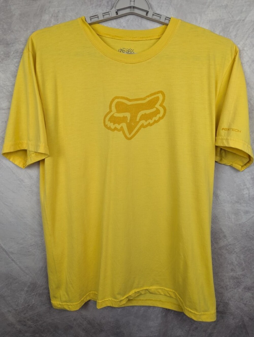 Fox Racing Large Foxtech Performance T-Shirt Yellow Motocross MTB Tee